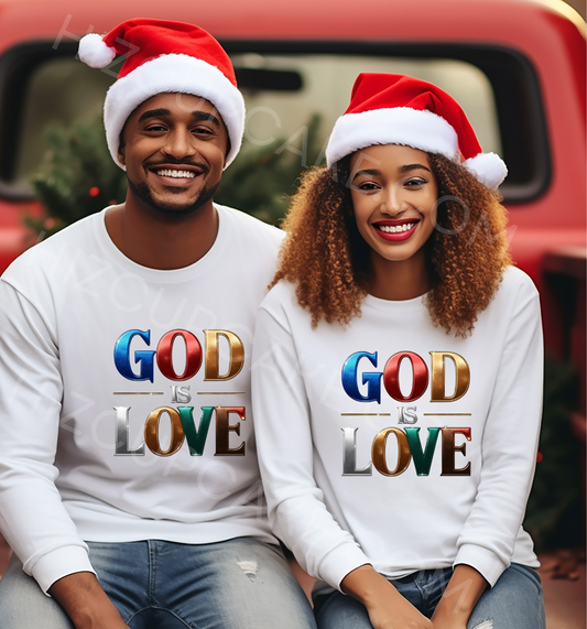 God Is Love Christmas Shirt Design 2