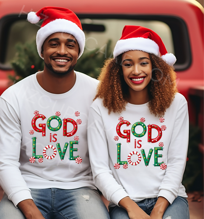 God Is Love Christmas Shirt Design 5