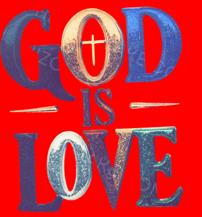 God Is Love Christmas Shirt Design 1