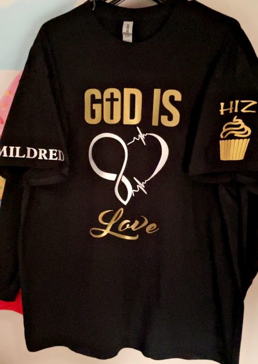 God Is Love Silver and Gold Shirt